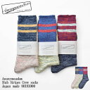 AnonymousIsm アノニマスイムズ Slub Stripes Crew socks Japan made 80181000 スラブ ストライプ クルー ...