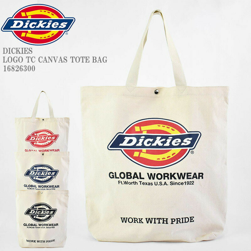 ディッキーズ バッグ メンズ 【全4色展開】DICKIES ディッキーズ DK LOGO TC CANVAS TOTE BAG 16826300キャンバス ロゴ キャンバス トート バッグ エコ コットン ロゴ ワンポイント 無地 スケーター ストリート メンズ レディース ユニセックス