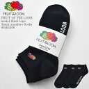 【23cm〜25cm】FRUIT OF THE LOOM フルーツ オブ ザ ルーム 3P A.FTL modal Black logo 3pack sneak...