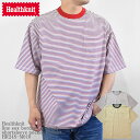 Healthknit ヘルスニット line sox border crewneck shortsleeve pocket T-Shirt HR24S-M010 ラインソックス柄 クルーネック 半袖 ポケット付 Tシャツ コットン メンズ レディース ユニセックス