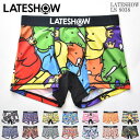 LATESHOW レイトショー LS 8038 ベア ダック ブタ ネコ スカル 迷彩 ぞう キノコ サイケ ボーダー バナナ 総柄 ボクサーパンツ ボクサーブリーフ パンツ 下着 メンズ ストリート