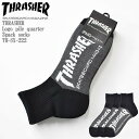 THRASHER スラッシャー Logo pile quarter 3pack socks TH-SX-222 ロゴ 底パイル クォーター丈 くるぶし ソックス...