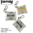 スラッシャー 財布 メンズ THRASHER スラッシャー clear Multi case THR-011 クリア マルチケース コイン カード ファイヤー ロゴ スケーター ストリート メンズ レディース ユニセックス