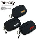 THRASHER スラッシャー multi mini poach THR-018 マルチ ポーチ ケース ロゴ カラビナ スケーター ファイヤーロゴ メンズ レディース ユニセックス