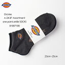 【23cm~25cm】 Dickies ディッキーズ A, 3P DK Assortment one point ankle SOCKS 81007100 ロゴ...