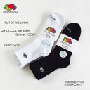 FRUIT OF THE LOOM フルーツオブザルームQ.FTL3P COOL one point quarter socks 81008800W-81008900B Q.FTL3P接触冷感刺繍 クォーター丈 ソックス スケーター スポーツソックス メンズ レディース ユニセックス