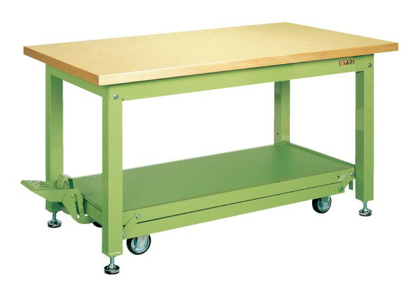 サカエ 重量作業台KWCタイプ（ペダル昇降移動式） KWCG-158 035808 【法人向け 個人宅配送不可】