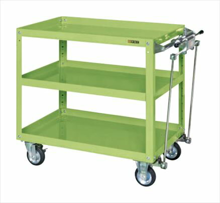 サカエ スーパーワゴン（ハンドブレーキ付） ESR-600HB 021965 ※法人向け 個人宅配送不可