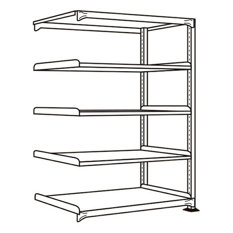 【送料都度見積 】ラークラック（150kg／段・連結・高さ1800mm・5段） RLS-1525R 198327 ※法人向け 個人宅配送不可(4)