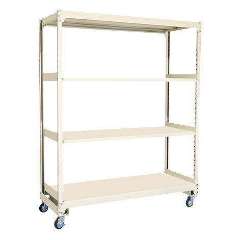 【送料都度見積 】中量キャスターラックMKKW型（ゴム車・4輪自在キャスター） MKKW-8124G 198608 ※法人向け 個人宅配送不可