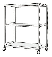 【送料都度見積 】中軽量キャスターラックGSR型（ゴム車・4輪自在キャスター） GSR-8323GGJ 209200 ※法人向け 個人宅配送不可