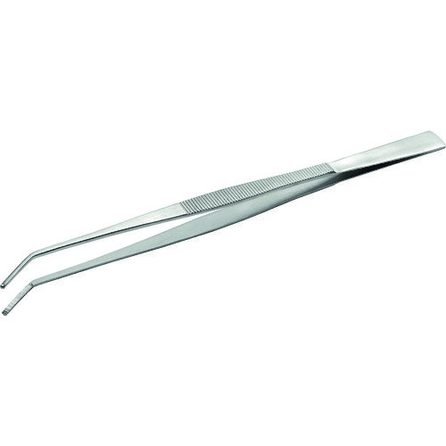 アネックス ステンレスピンセット ロング300mm先曲（先端ギザ） 159 1011