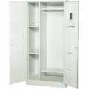 TRUSCO 両開多人数用ロッカー 880X515XH1790 鍵付 DNL603W ※メーカー直送品