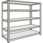 TRUSCO スチールラック M1．5型軽中量棚 1460X595XH1500 5段単体 ネオグレー M1.5-5565