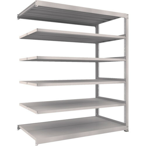 TRUSCO スチールラック M5型中量棚 1800×921×H2100 6段 連結 ネオグレー M5-7696B