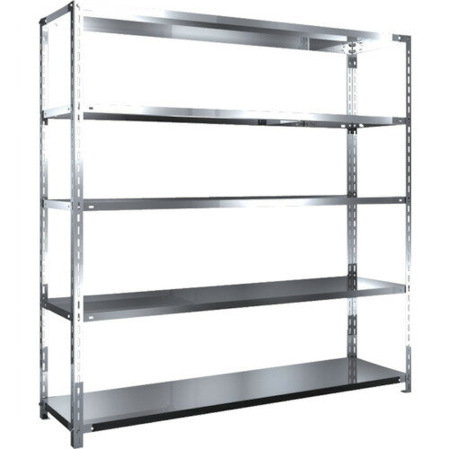 TRUSCO ステンレス棚 SUS430製軽量棚 1800XD450XH1800 天地5段 SU4-6645 ※メーカー直送品