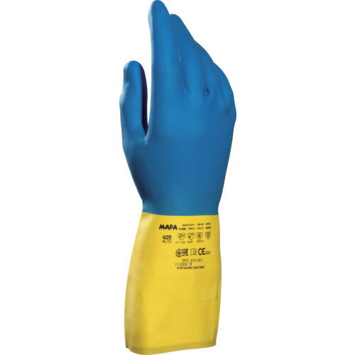 MAPA 耐薬品ゴム手袋 ALTO405 XLサイズ 34405210