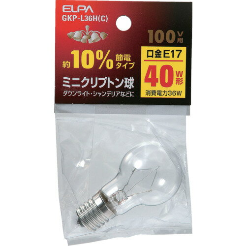 ELPA ミニクリプトン球 GKP-L36H(C)