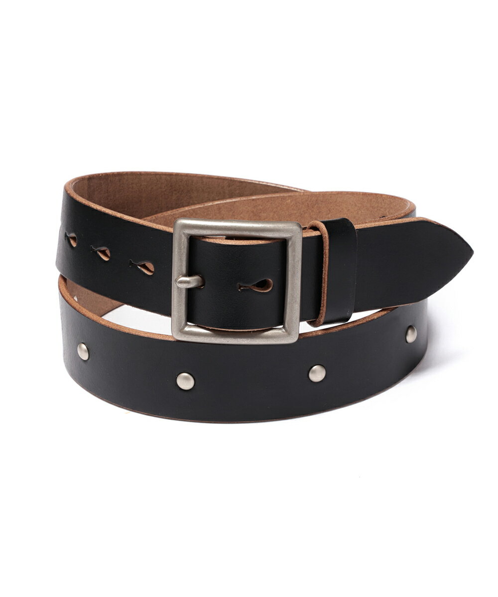 【公式サイト】【MR.OLIVE】【ミスターオリーブ】【EOI】【eoi】【MROLIVE】【mrolive】HORWEEN CHROMEXCEL LEATHER STUDS BELT レザー ベルト　日本製 1