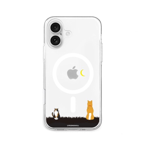 abbi FRIENDS iPhone 17 用 クリアケース MagSafe対応 柴田さん 公式グッズ ( UVプリント 衝撃吸収 ハイブリッド構造 エアクッション 防塵 マグネット搭載 キャラクターグッズ 背面カバー ) しばた