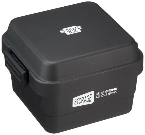 STORAGE スクエアストレージランチ ブラック 二段式 下段/400,上段/220ml 4677041