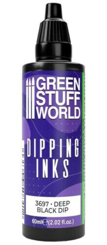 GREEN STUFF WORLD グリーンスタッフワールド ディッピングインク ディープブラック 60ml 模型用塗料 GSWC-3697