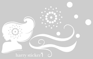 HARRY STICKER 륹ƥå ŽäƤϤ ž̼ եåʥ֥ʽΥ륨å (fashionable-silhouette) ۥ磻 L 45100cm