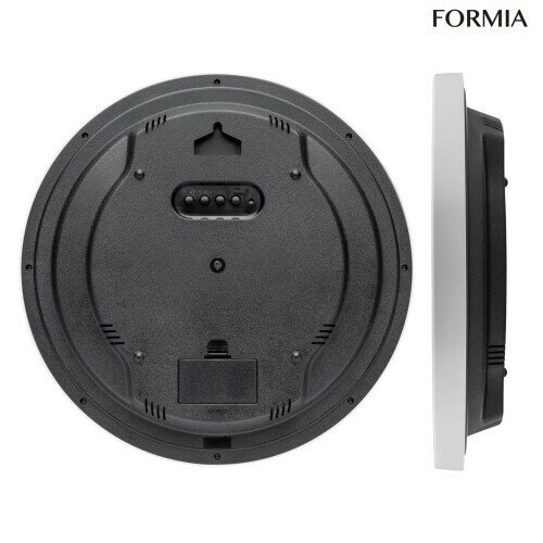 Formia(フォルミア) 掛け時計 時計 壁掛け 電波時計 カレンダー 静音 温度 湿度 温湿度計 日付 曜日 夜間自動点灯 秒針停止 オフィス 保土ヶ谷電子販売 ホワイト HDHAZ-1016-WH 3