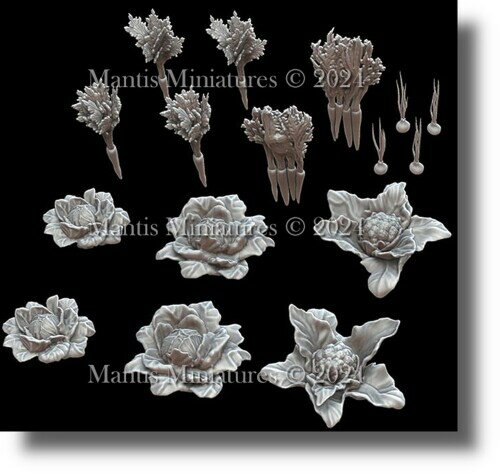 マンティスミニチュア 1/35 アクセサリーシリーズ 成育中の野菜 レジンキット MAC41