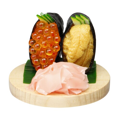 末武サンプル 食品サンプルスマホスタンド 各機種対応 にぎり寿司/ウニ・イクラ stand-10087