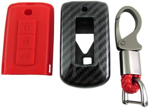 BRIGHTZ エクリプスクロス GK1W カーボン調スマートキーケース 赤 GK GK1 K1 1 エクリプス クロス