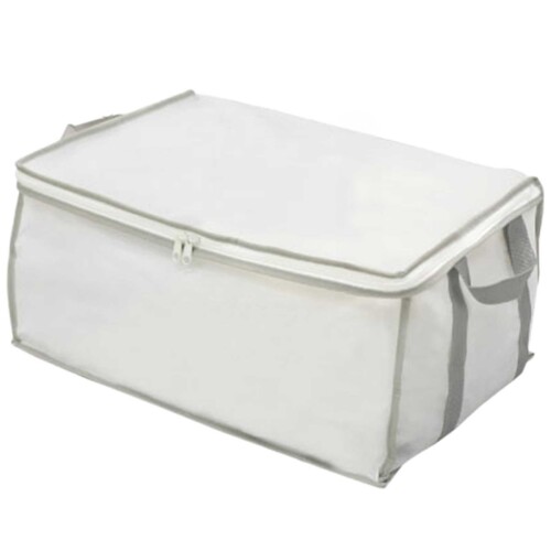 Storage Box - ワイズ 持ち手付 衣類収納袋 約幅50×奥行32×高さ24cm 服 大判 大きめ 丈夫 おしゃれ シンプル 不織布 小物 ケース クローゼット 押し入れ SC-126