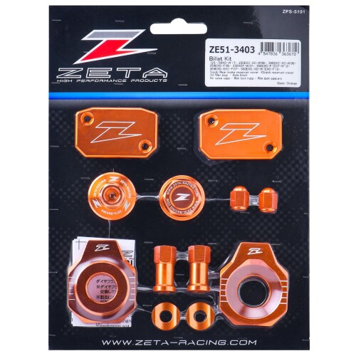 ジータレーシング(ZETA RACING) アルミビレットパーツキット KTM EXC/EXC-F…etc オレンジ ドレスアップ アルマイト ZE51-3403 ダートフリーク DIRTFREAK