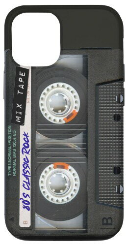 iPhone 15 レトロカセットテープ、クラシックロックヴィンテージカセットテープ スマホケース