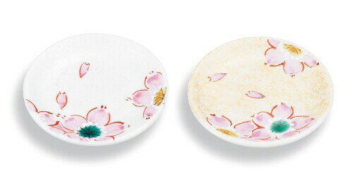 マルサン宮本『九谷焼』ペア箸置 金銀彩桜文 AP7-0405