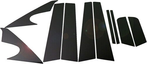 BRIGHTZ アクセラセダン BK系 鏡面ブラックメッキピラーパネルカバー 10PC バイザー無し用 5127