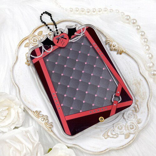 ジートリガー(G triger) アクリルフレーム 地雷系 レッド 推し活グッズ カードケース カード飾り 収納 W8.6cm×H12cm