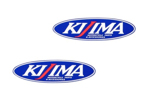 キジマ kijima バイク バイクパーツ ステッカー kijimaロゴ 小 55mm 12mm ブルー 2枚入り 305-6560