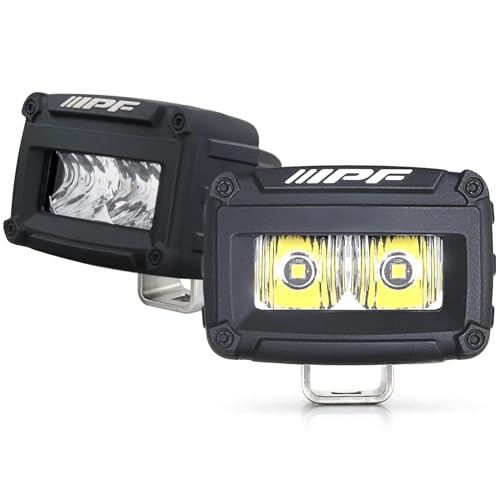 IPF フォグランプ LED 2インチ 角型 1400lm(13,600cd) 6000K ホワイト 12V用 2個入 ドライビング配光 シングルサイズ 軽量 コンパクト 防水 S-631