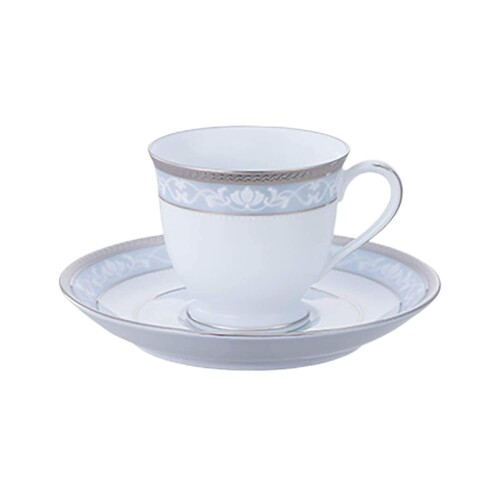 Noritake ノリタケ デミタス ソーサー（ソーサーのみ） 12.5cm ハンプシャープラチナ 1枚 プラチナ ファインポーセレン 4336L/91392S