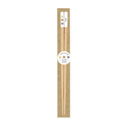 Chopsticks - 田中箸店 mimi 犬 箸 コーギー 23cm 食洗機対応 すべり止め加工 つまみやすい すべらない お箸 木 日本製 丈夫 男性 滑り止め 子供 おしゃれ かわいい デザイン 持ちやすい ギフト プレゼン