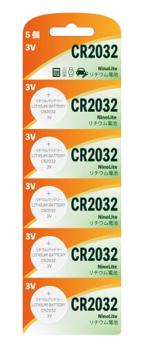 NinoLite CR2032 ܥ  5ĥå 3V 240mAh 䥼 ECR2032 / DL2032 / SB-T51 / RC2032 / KECR2032 б С