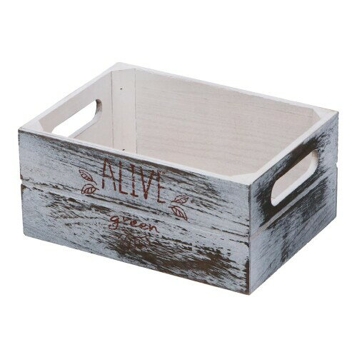 コーナン オリジナル LIFELEX 取手付き木製ボックス M ホワイト 約幅190×奥行260×高さ120mm