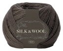 オリムパス 製絲 手編み 毛糸 並太 SILK&WOOL COL. 7 チャコールグレー 系 約 50g 205m 6玉セット
