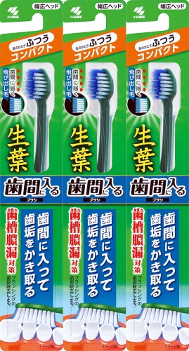 生葉 (しょうよう) 歯間に入るブラシ 歯ブラシ コンパクトヘッド ふつう×3個 歯槽膿漏対策 ふつう3本