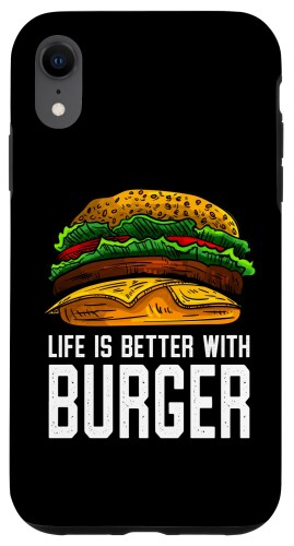 iPhone XR ハンバーガー I チーズバーガー I バーガーがあれば人生は良くなる スマホケース