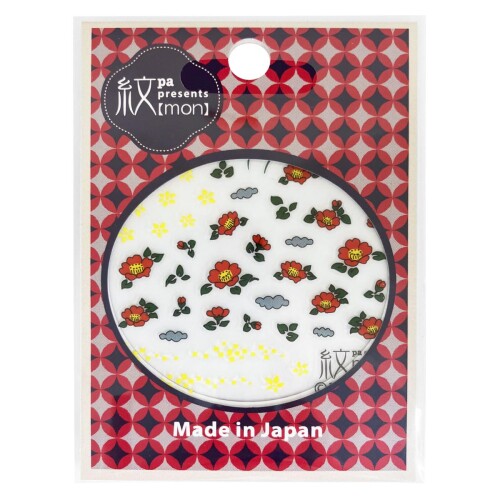 紋 ネイルスティッカー ms008 椿 (1シート)