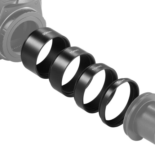 NEEWER 4個 T2延長チューブキット 5mm 10mm 15mm 20mm延長チューブ 両面M42x0.75mmネジ付き 天体写真用望遠鏡アクセサリー