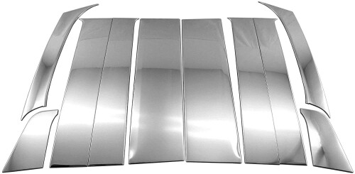 BRIGHTZ タントカスタム LA650S LA660S 超鏡面ステンレスメッキピラーパネル バイザー無用 10PC LA650 LA660 A650 A660 650 660 タント カスタム