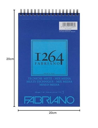 Fabriano クサカベ(KUSAKABE) ファブリアーノ スケッチブック F-1264 ミクストメディア A5 上綴じ 15枚綴じ F1264-MTA5 A5